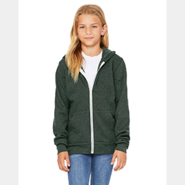 Youth Sponge Fleece Full-Zip Hooded Sweatshirt Thumbnail
