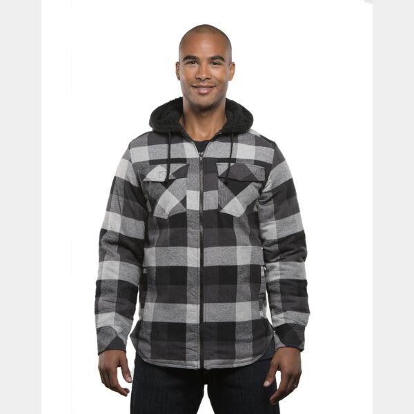 Men's Hooded Flannel Jacket Thumbnail