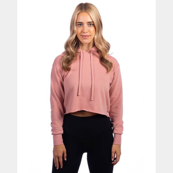 Ladies' Laguna Cropped Pullover Hooded Sweatshirt Thumbnail