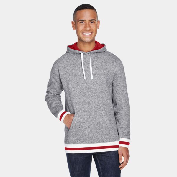 Adult Peppered Fleece Lapover Hooded Sweatshirt Thumbnail