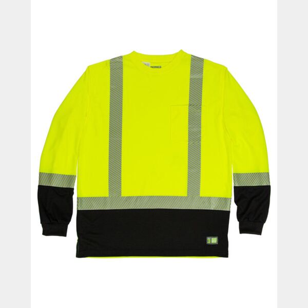 Men's Hi-Vis Class 3 Color Blocked Long-Sleeve T-Shirt Thumbnail