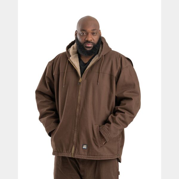 Men's Heartland Washed Duck Hooded Work Coat Thumbnail
