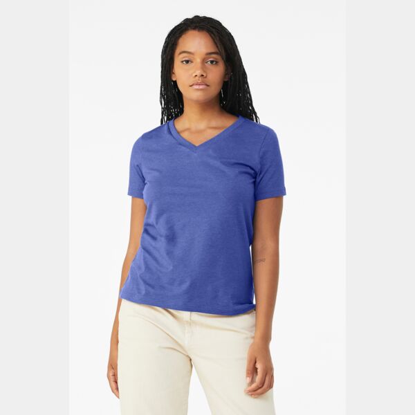 Women's Relaxed Heather CVC V Neck Tee Thumbnail