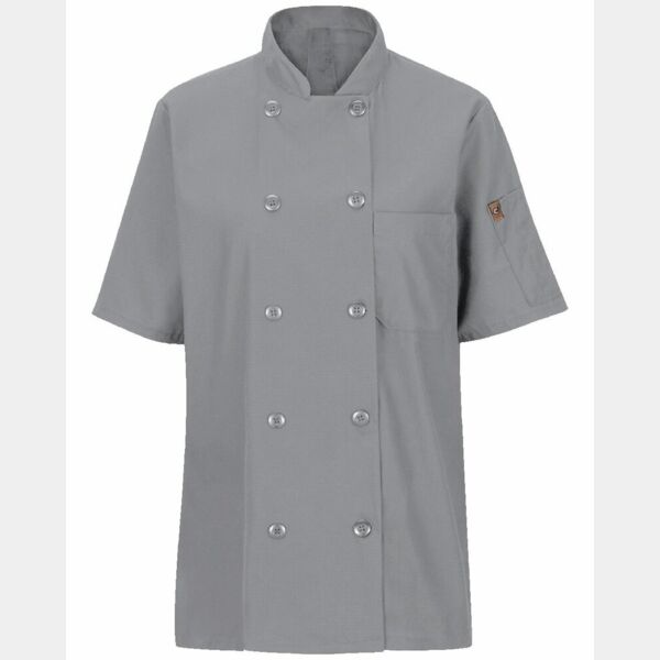 Women's Mimix™ Short Sleeve Chef Coat with OilBlok Thumbnail