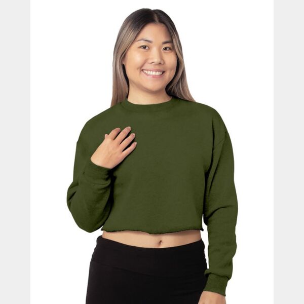 Ladies' USA Made Cropped Crewneck Sweatshirt Thumbnail