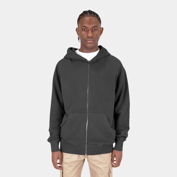 Men's Garment Dye Double-Zip Hooded Sweatshirt Thumbnail