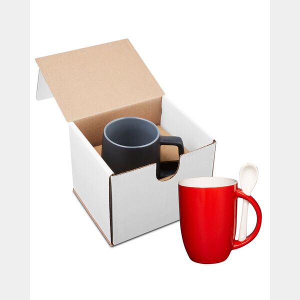 12oz Dapper Ceramic Mug With Spoon In Mailer Thumbnail