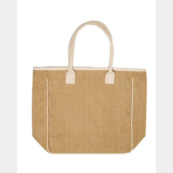 Seville Jute & Canvas Tote Bag Thumbnail