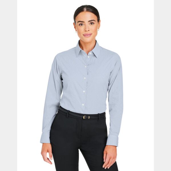 CrownLux Performance® Ladies' Microstripe Shirt Thumbnail