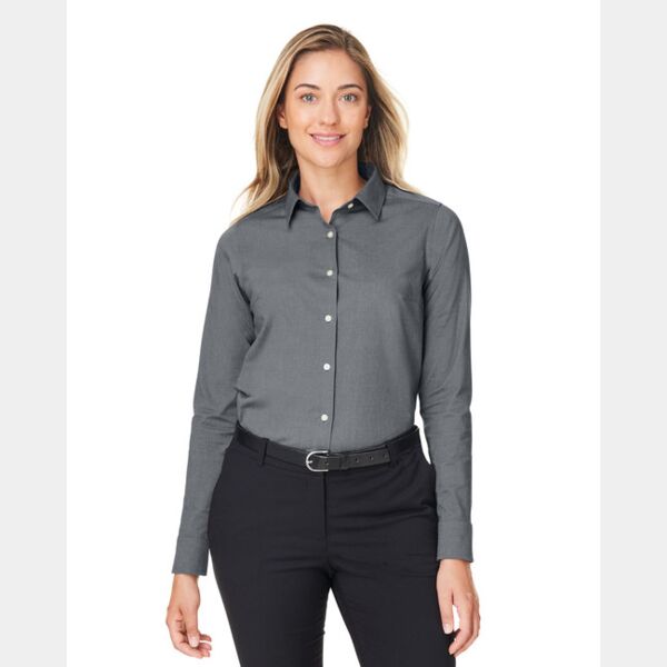 CrownLux Performance® Ladies' Spencer Poplin Shirt Thumbnail