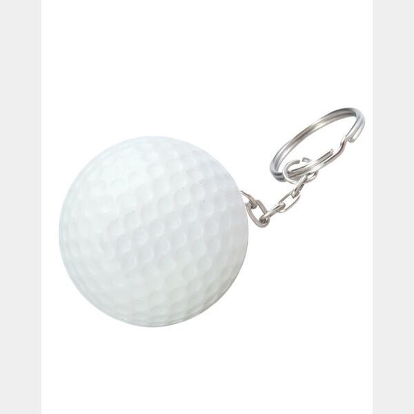 Golf Ball Shape Stress Ball Keychain Thumbnail