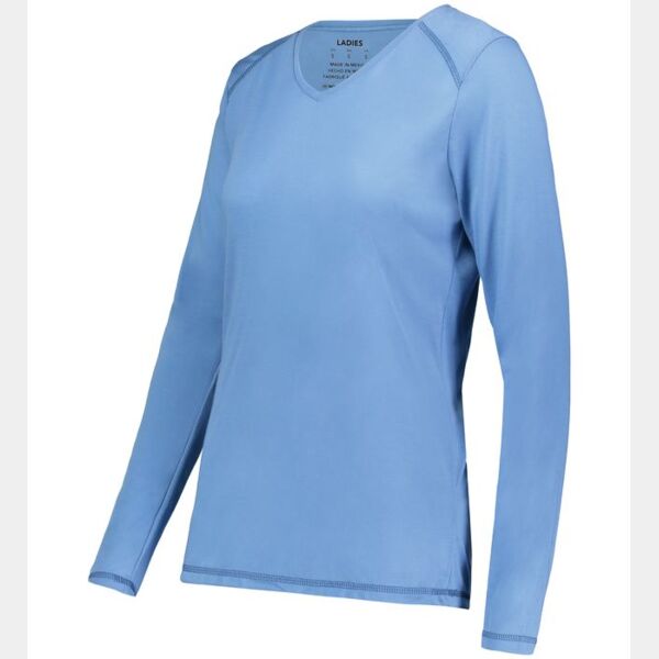 Ladies Super Soft-Spun Poly Long Sleeve Tee Thumbnail