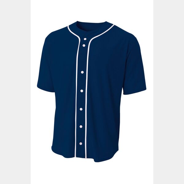Short Sleeve Full Button Baseball Top Thumbnail