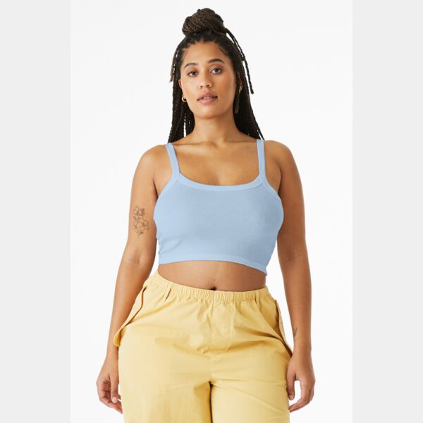 Women's Micro Rib Spaghetti Strap Tank Thumbnail