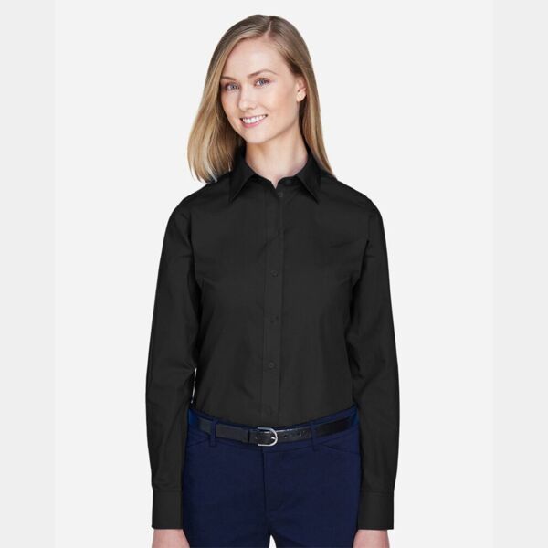 Women's Crown Collection® Broadcloth Woven Dress Shirt Thumbnail
