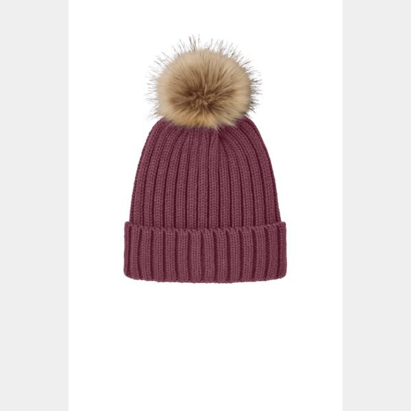 Faux Fur Pom Beanie Thumbnail