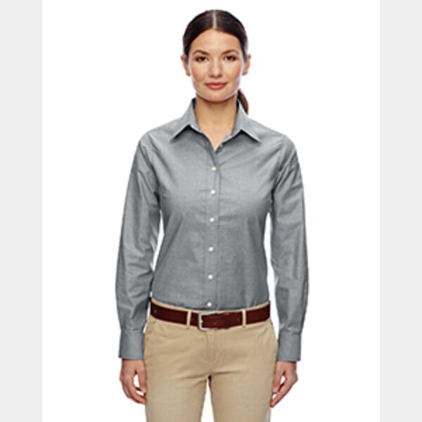 Ladies' Long-Sleeve Oxford with Stain-Release Thumbnail
