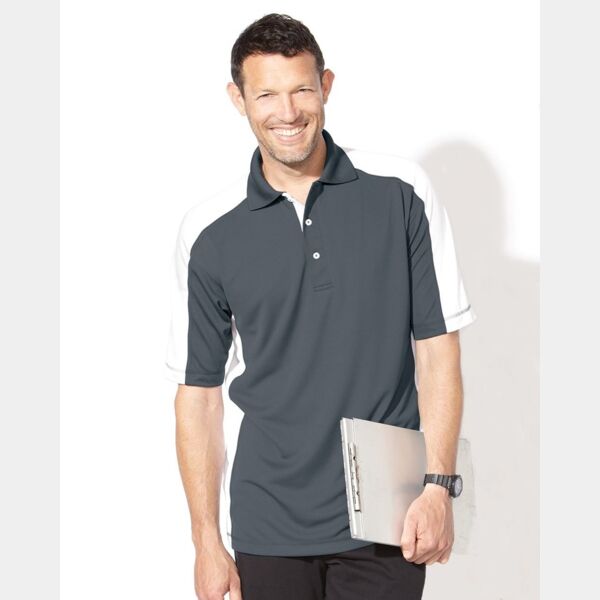Men's Colorblocked Moisture Free Mesh Polo Thumbnail