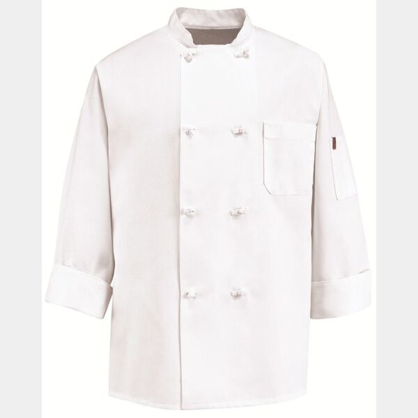 Eight Knot Button Chef Coat with Thermometer Pocket Thumbnail