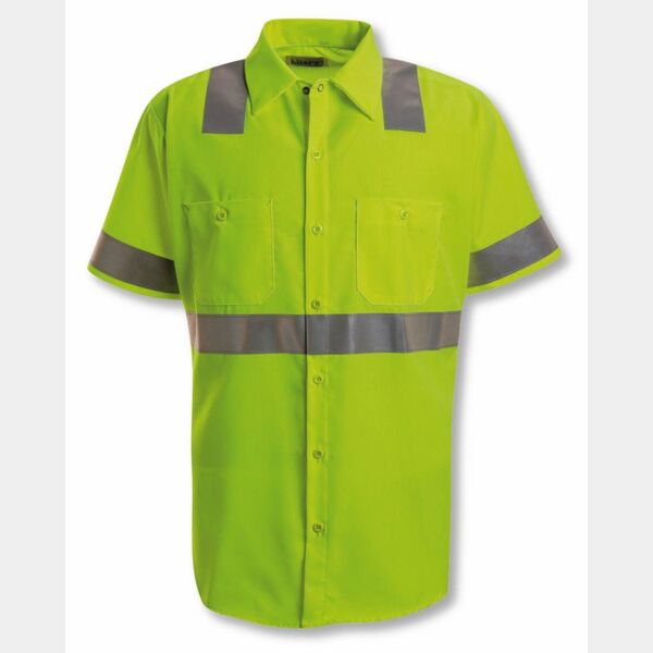 Men's High Visibility Safety Short Sleeve Work Shirt Thumbnail