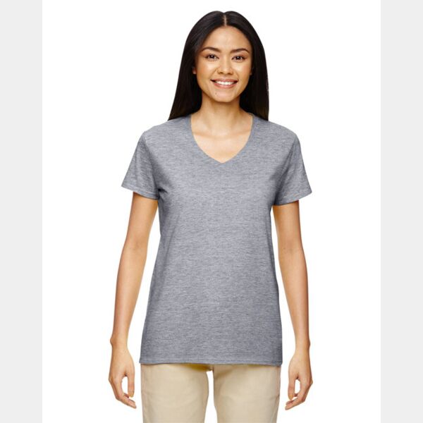 Ladies' Heavy Cotton™ V-Neck T-Shirt Thumbnail