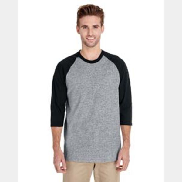 Adult Heavy Cotton™ Three-Quarter Raglan Sleeve T-Shirt Thumbnail