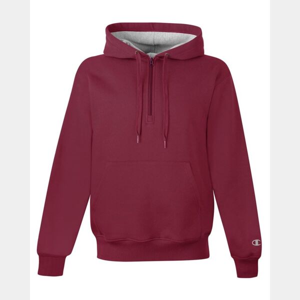Unisex Cotton Max Hooded Quarter-Zip Sweatshirt Thumbnail