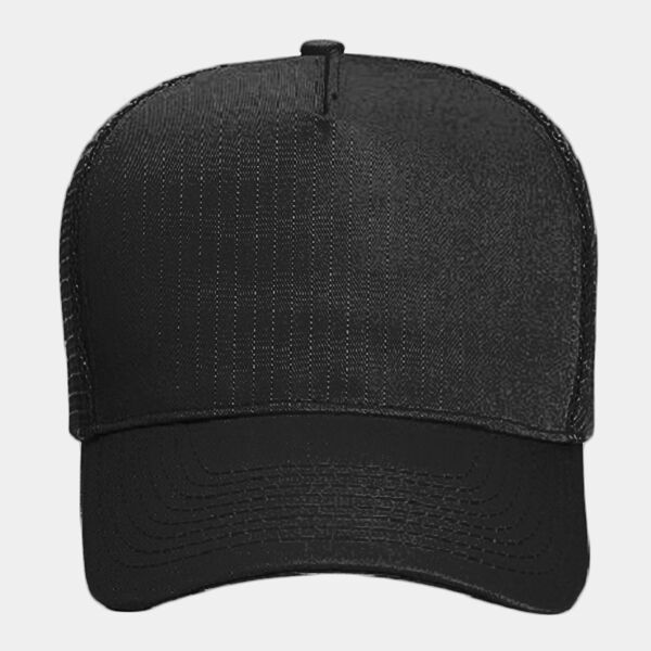 OTTO CAP® 5 Panel Mid Profile Mesh Back Trucker Hat Thumbnail
