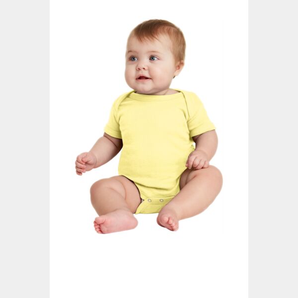 Infant Short Sleeve Baby Rib Bodysuit Thumbnail