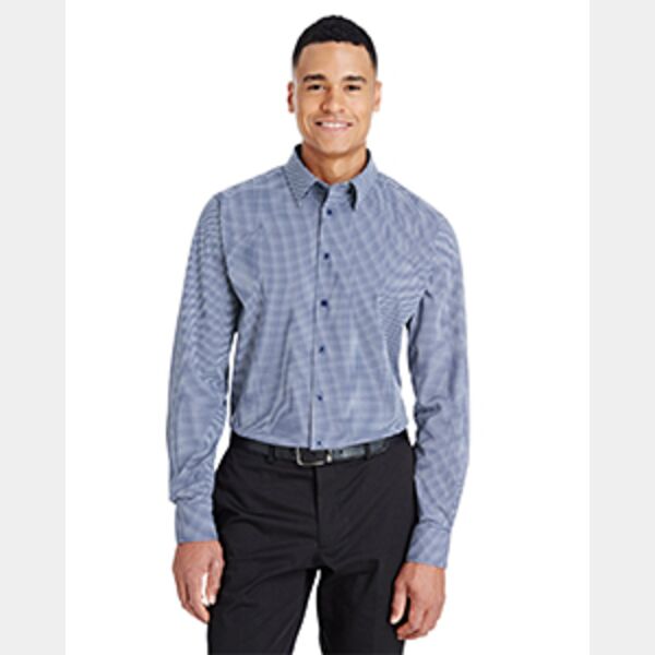 CrownLux Performance® Men's Tonal Mini Check Woven Shirt Thumbnail
