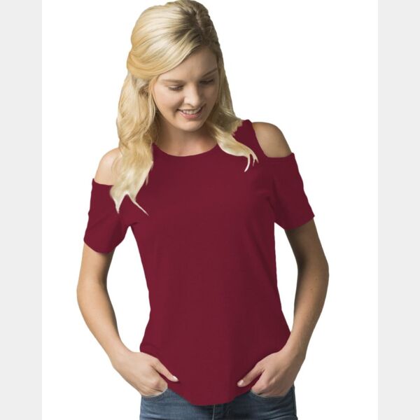 Women's Cold Shoulder T-Shirt Thumbnail