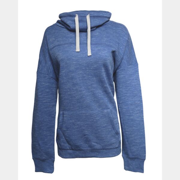 Ladies' Melange Fleece Cowl Neck Sweatshirt Thumbnail