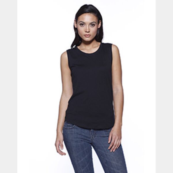 Ladies' CVC Sleeveless T-shirt Thumbnail