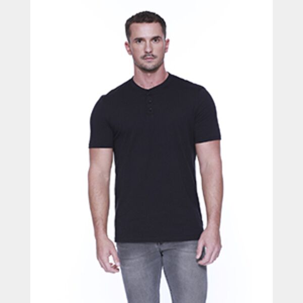 Men's CVC Henley T-Shirt Thumbnail