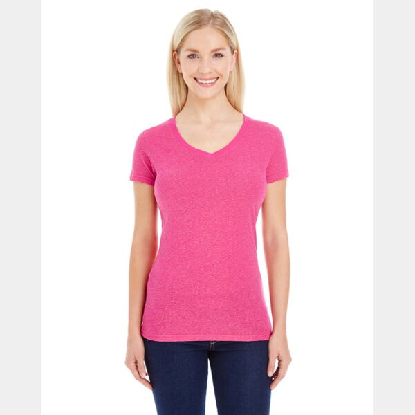 Ladies' Glitter V-Neck T-Shirt Thumbnail