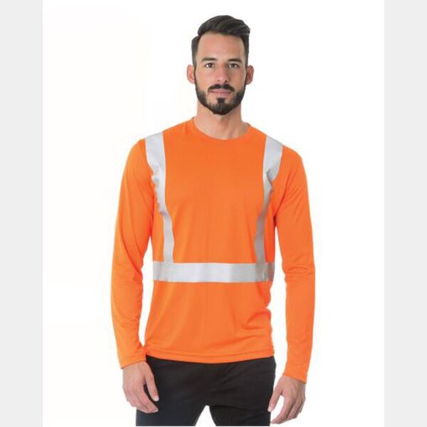 Men's USA-Made Hi-Visibility Long Sleeve Performance T-Shirt Thumbnail