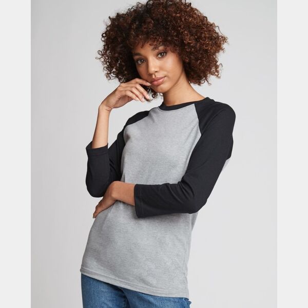 Unisex CVC Three-Quarter Sleeve Raglan T-Shirt Thumbnail