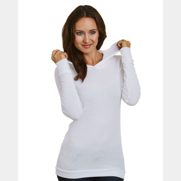 Women's USA-Made Soft Thermal Hooded T-Shirt Thumbnail