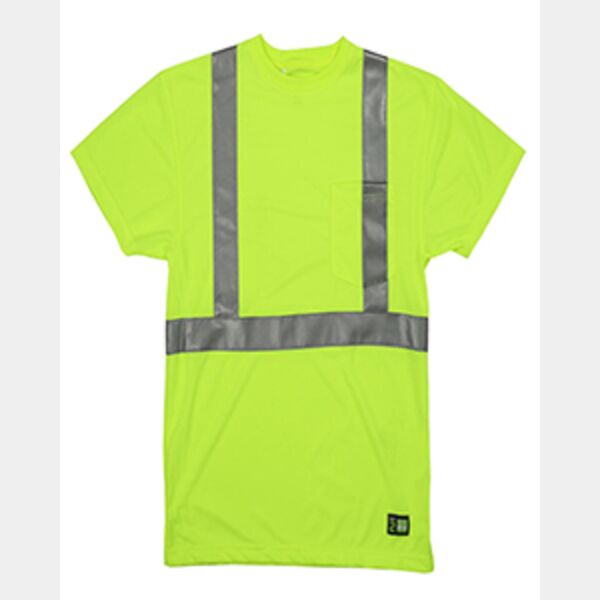 Men's Tall Hi-Vis Class 2 Performance Short Sleeve T-Shirt Thumbnail