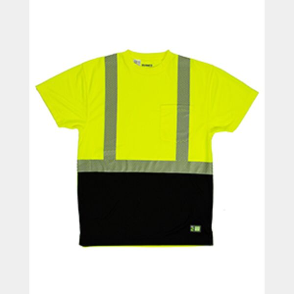 Unisex Hi-Vis Class 2 Color Blocked Pocket T-Shirt Thumbnail