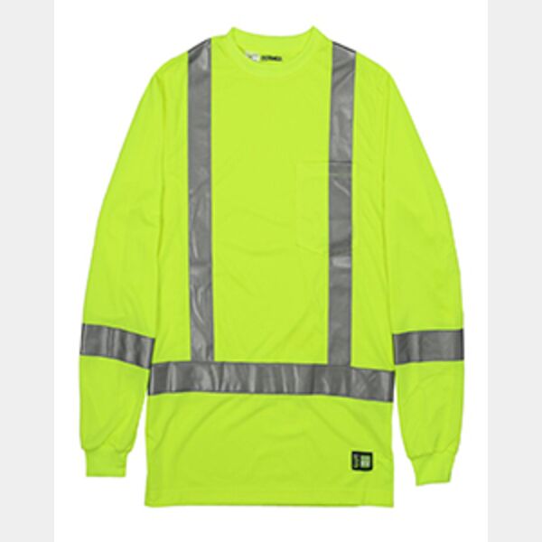 Men's Tall Hi-Vis Class 3 Performance Long Sleeve T-Shirt Thumbnail