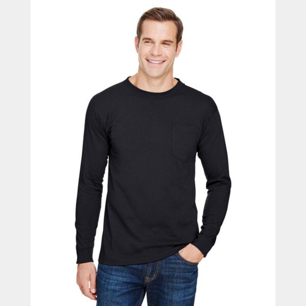 Unisex USA Made Long-Sleeve Pocket T-Shirt Thumbnail
