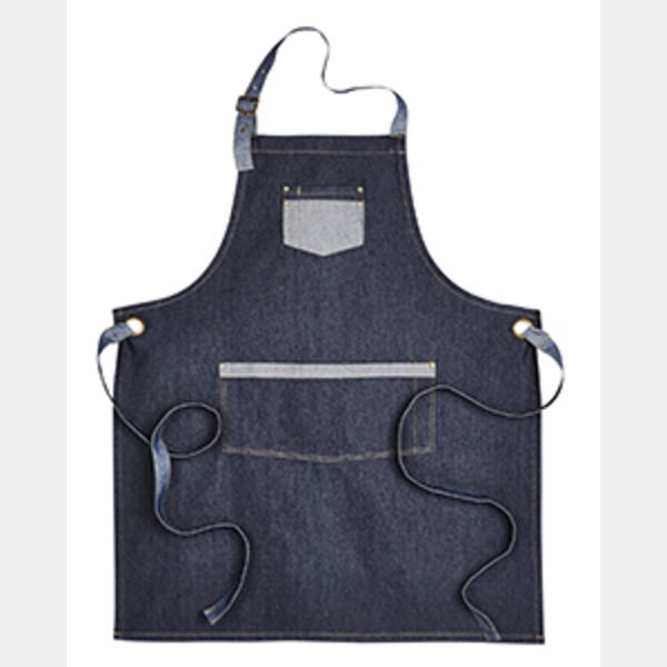 Unisex Domain Contrast Denim Bib Apron Thumbnail