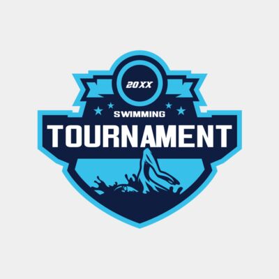 Swimming Tournament logo template Thumbnail