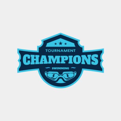 Champions Tournament Swimming logo template Thumbnail