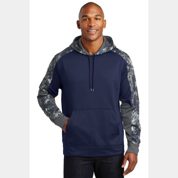 Sport Wick ® Mineral Freeze Fleece Colorblock Hooded Pullover Thumbnail