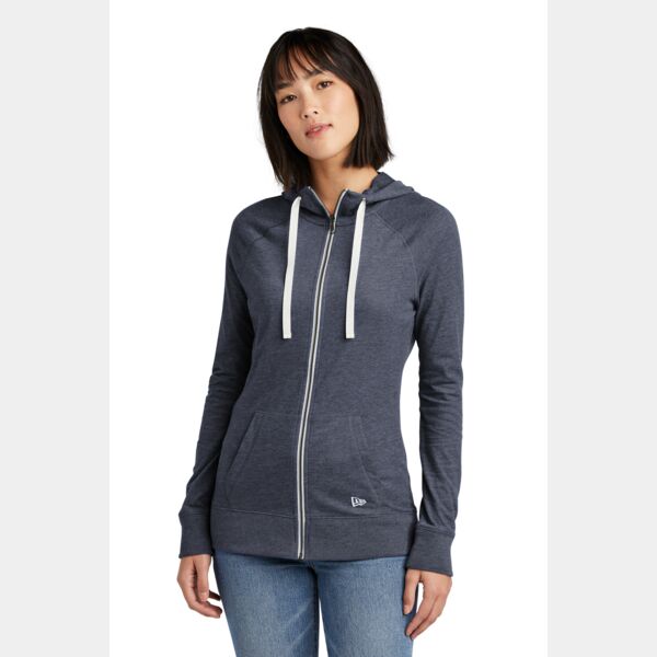Ladies Sueded Cotton Blend Full Zip Hoodie Thumbnail