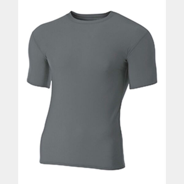 YOUTH Polyester Spandex Short Sleeve Compression T-Shirt Thumbnail