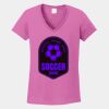 Ladies Heavy Cotton ™ 100% Cotton V Neck T Shirt Thumbnail