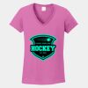 Ladies Heavy Cotton ™ 100% Cotton V Neck T Shirt Thumbnail